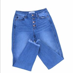 Kancan size 3/25 exposed button fly skinny raw hem jeans